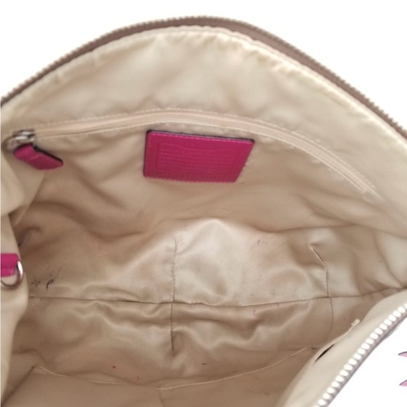 COACH Classic Hobo Handbag Tan Brown Signature Med - Picture 3 of 5